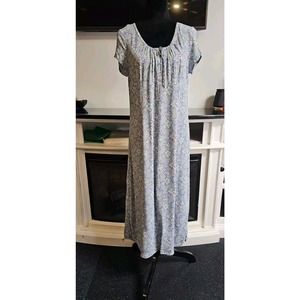 Old Navy Dress Womens 12 Vintage Midi Length Tie Front Floral Print